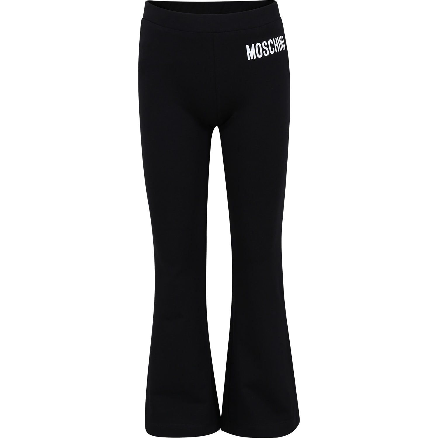 Shop Moschino Black Leggings For Girl With Logo