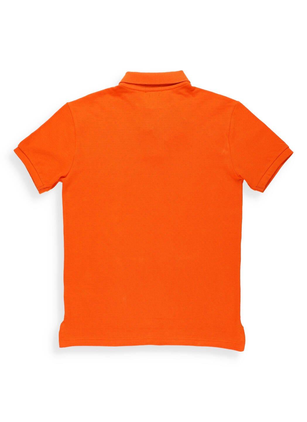 Shop Ralph Lauren Logo Embroidered Polo Shirt In Sailing Orange