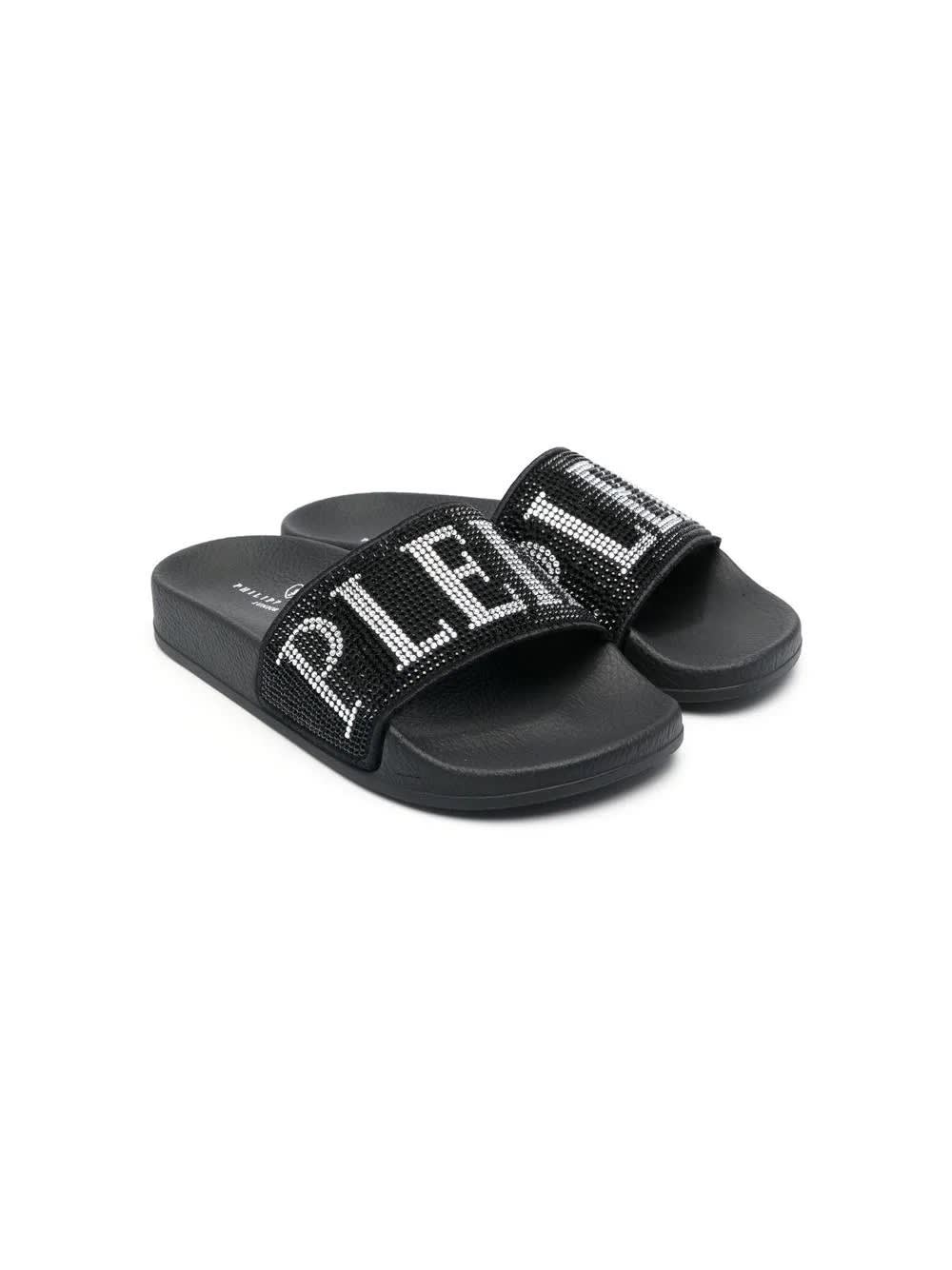Philipp Plein Junior Slippers With Logo