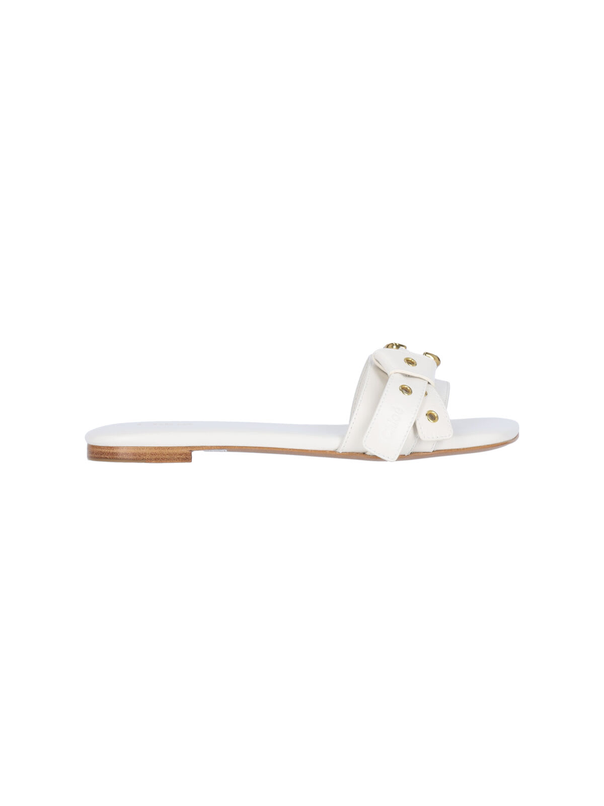 Chloé Marcie Sandals In Leather In White