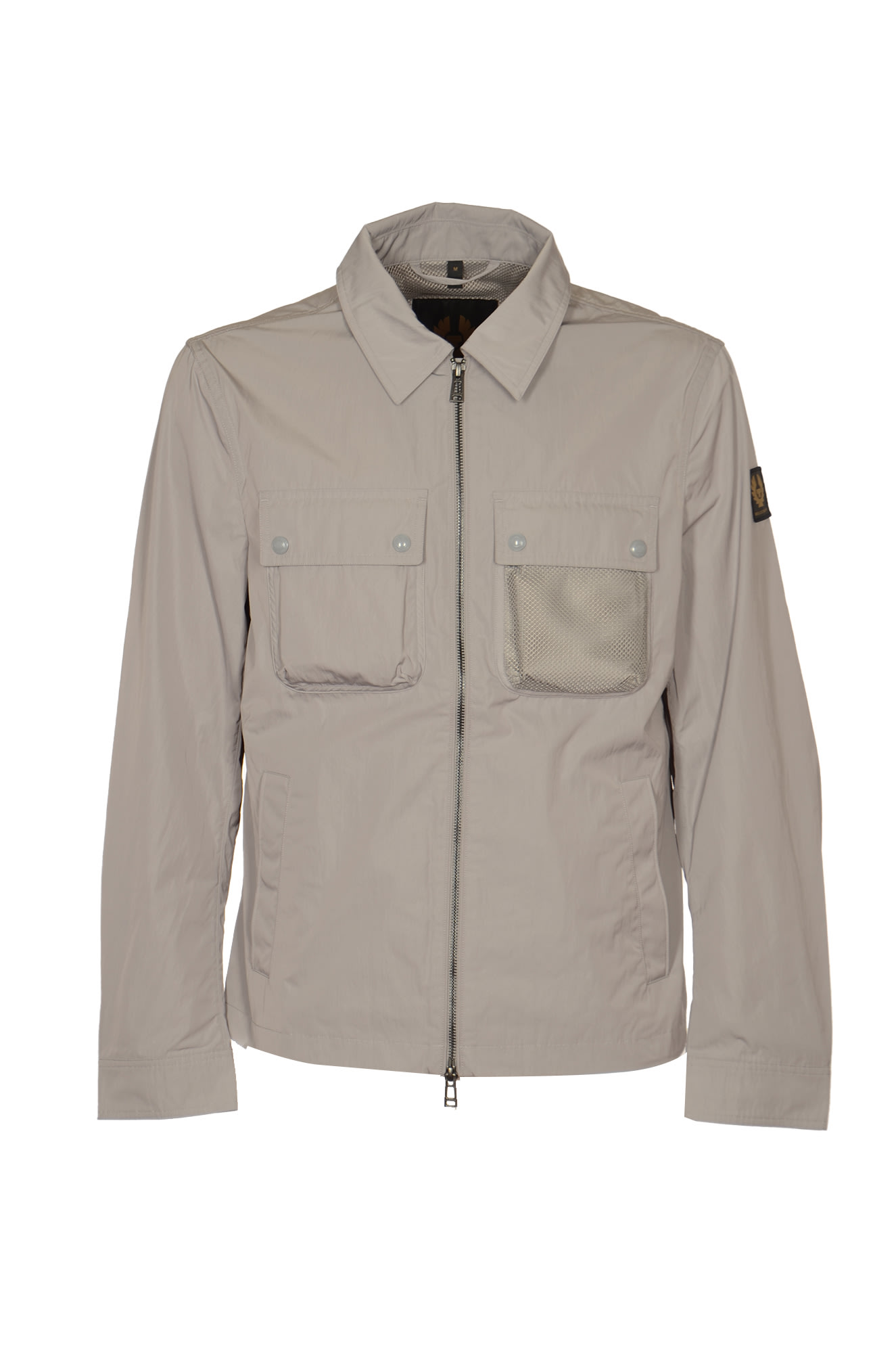 Shop Belstaff Cargo Zip Jacket In Cloud Grey