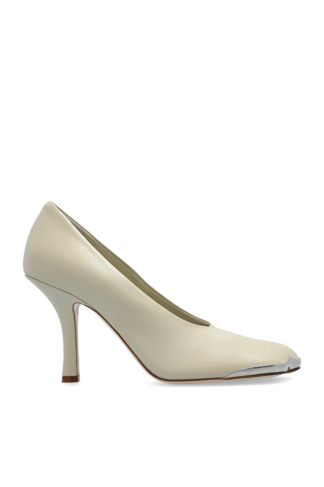 Shop Burberry Heeled Shoes Duck In Grey