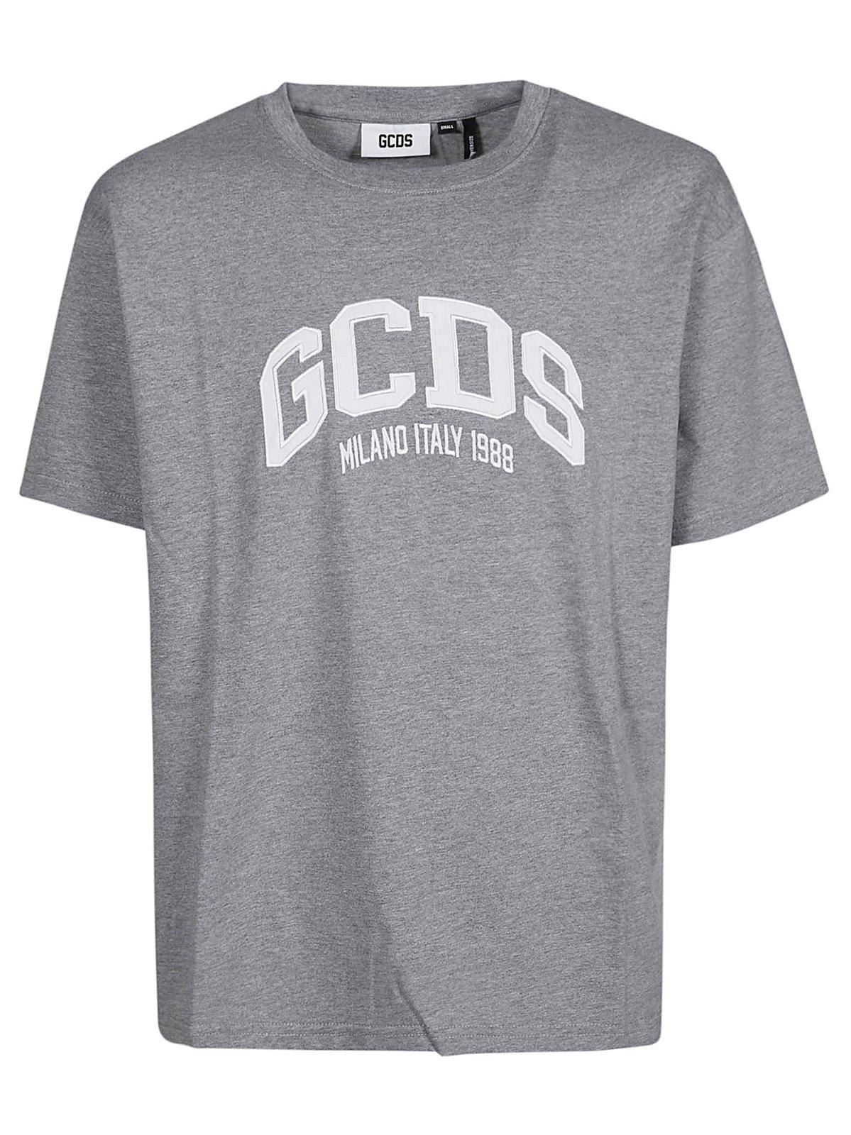 Shop Gcds Lounge Logo Oversize T-shirt In Grey