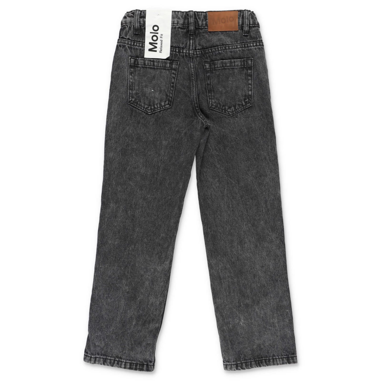 Molo Kids' Jeans Neri Andy In Denim Di Cotone Stretch Effetto Vintage ...