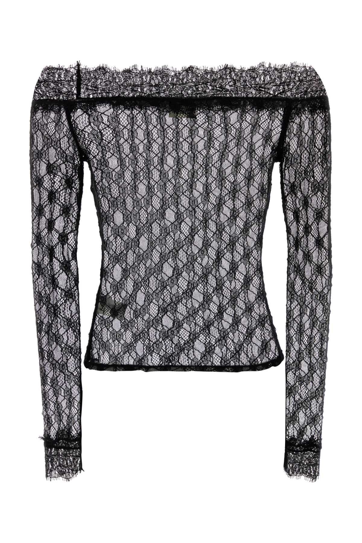 Isabel Marant Women Black Stretch Lace Marlene Top In Black