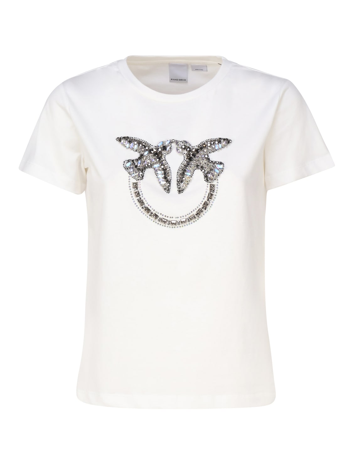 Pinko Love Bird T-shirt In White