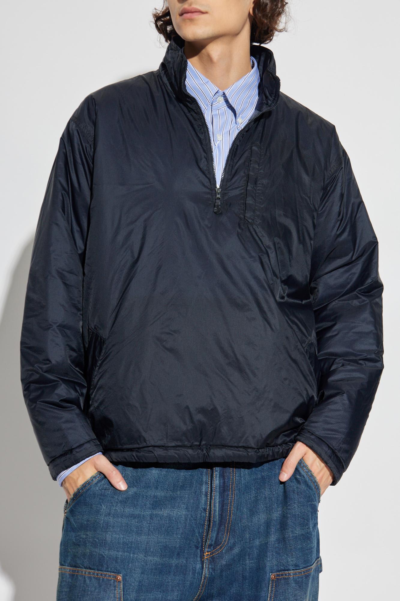 Mm6 Maison Margiela Salomon Collaboration High Collar Quilted Jacket In Blue