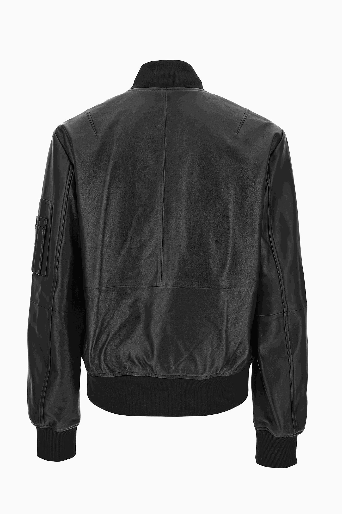 Shop Versace Jeans Couture Leather Jacket In Black