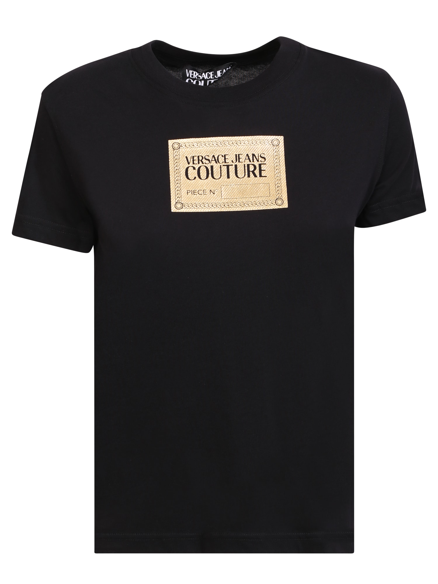 Versace Jeans Couture T-shirt With Logo Print Black