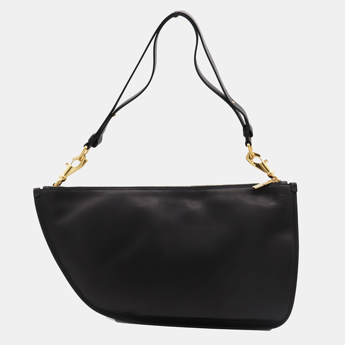 Shop Burberry Black Leather Shoulder Bag