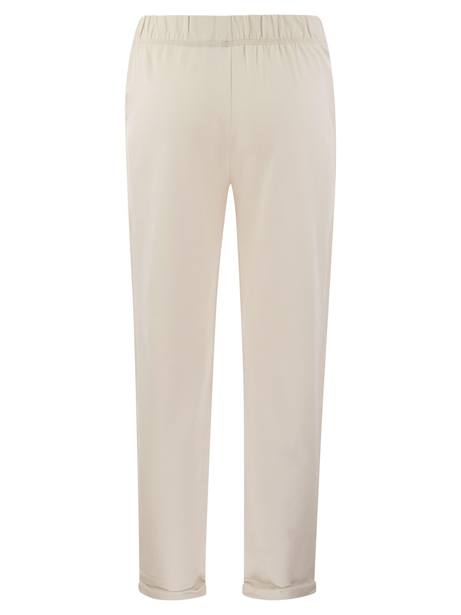 Shop Majestic Viscose Trousers In Cream