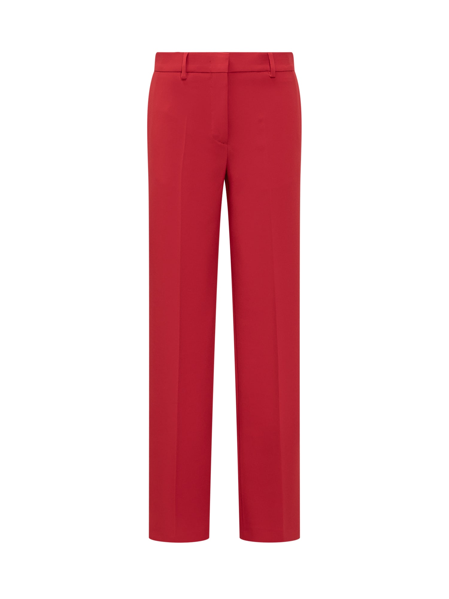 Shop Msgm Trousers In Red