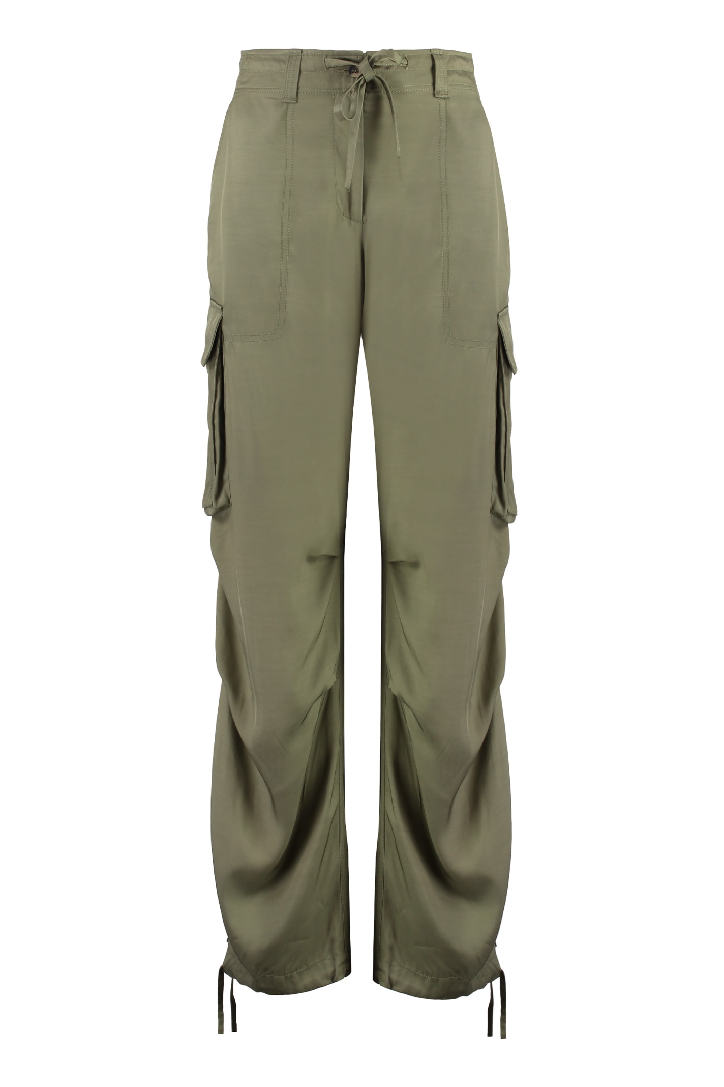 Golden Goose Viscose Cargo-trousers In Green
