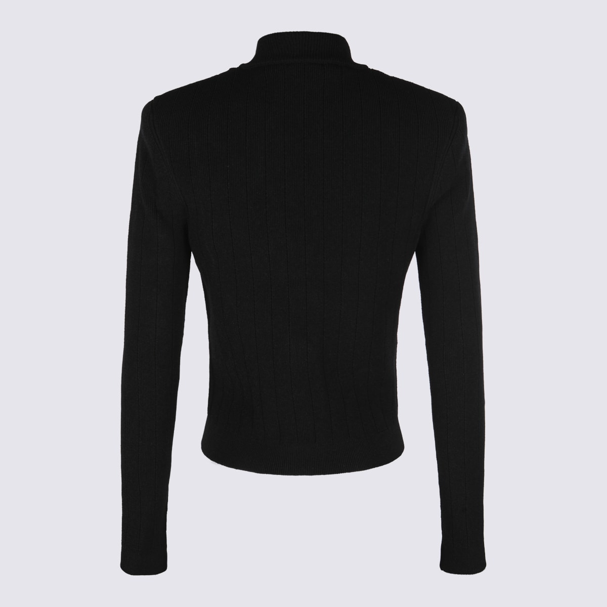 Shop Balmain Black Viscose Knitwear