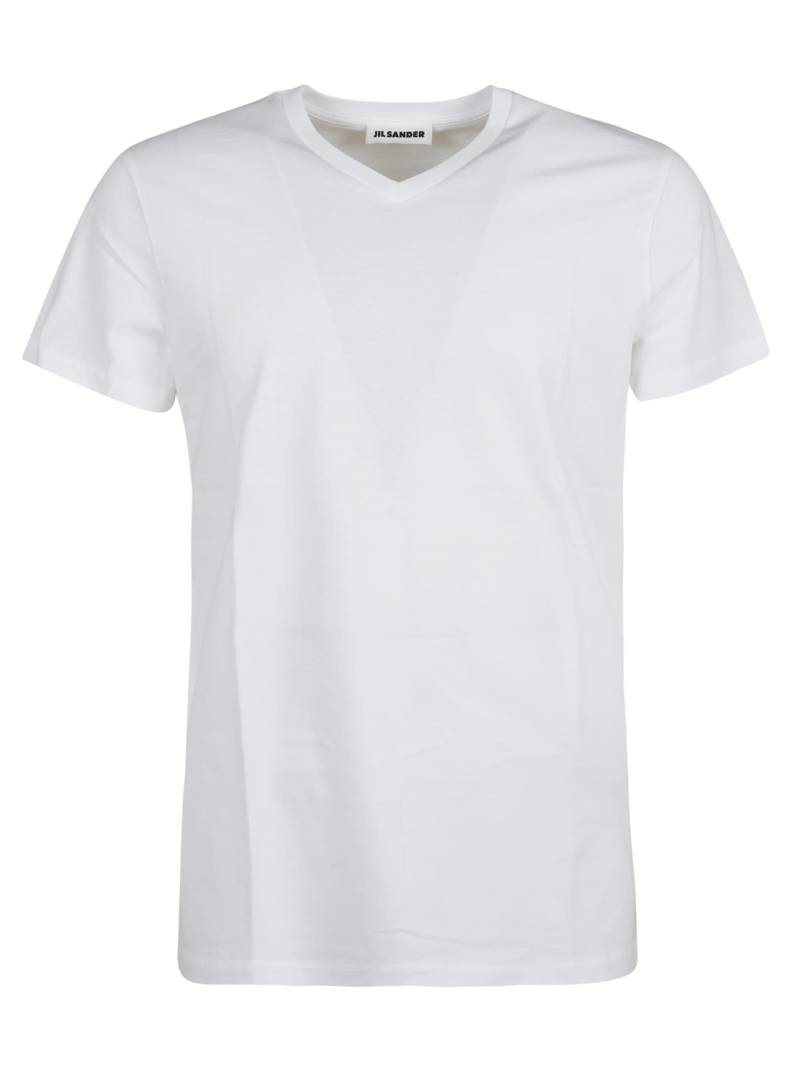 Jil Sander V-neck T-shirt In White