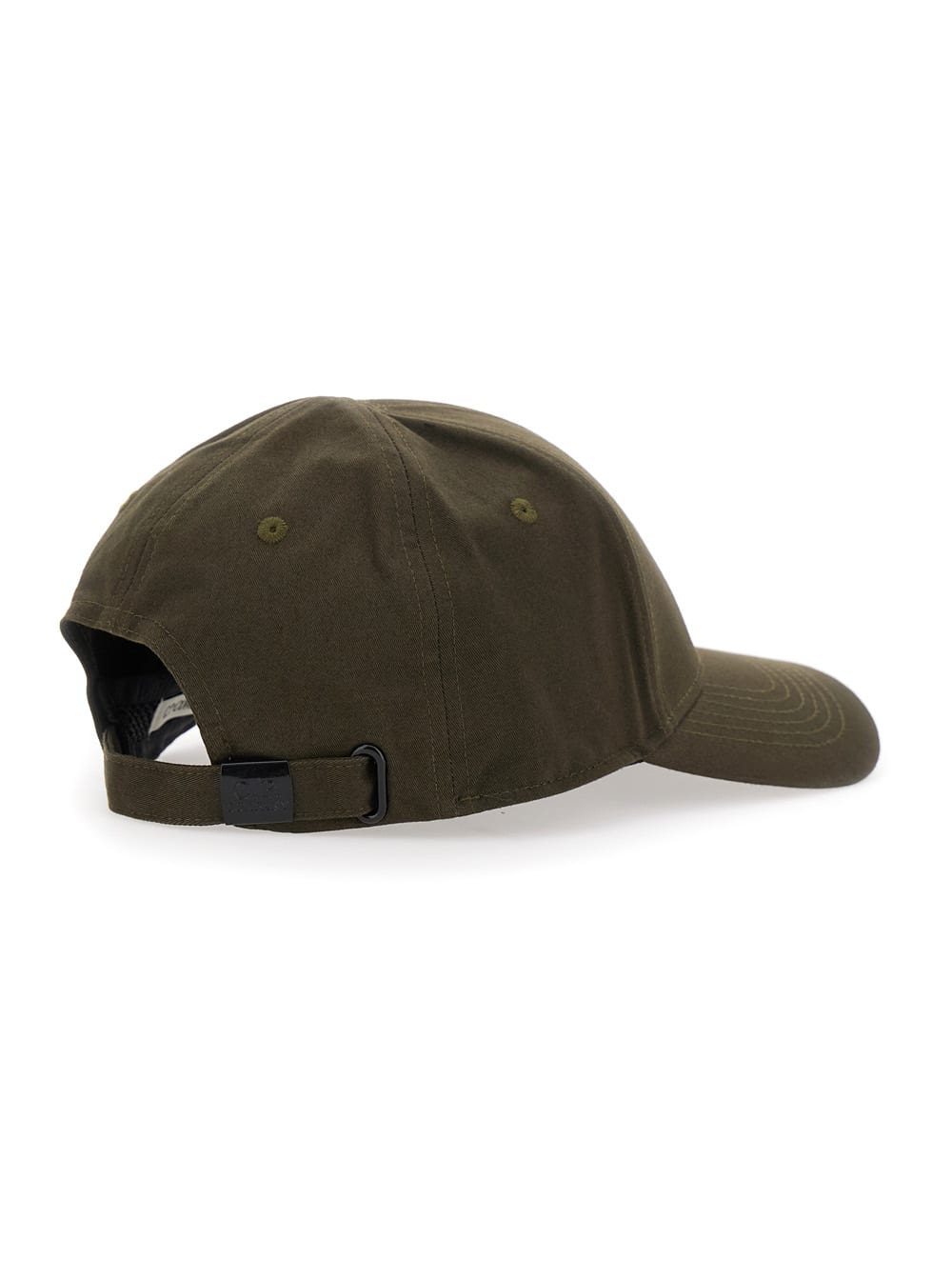 C.P. COMPANY GREEN BASEBALL CAP WITH LOGO EMBROIDERED ON THE FRONT IN COTTON MAN