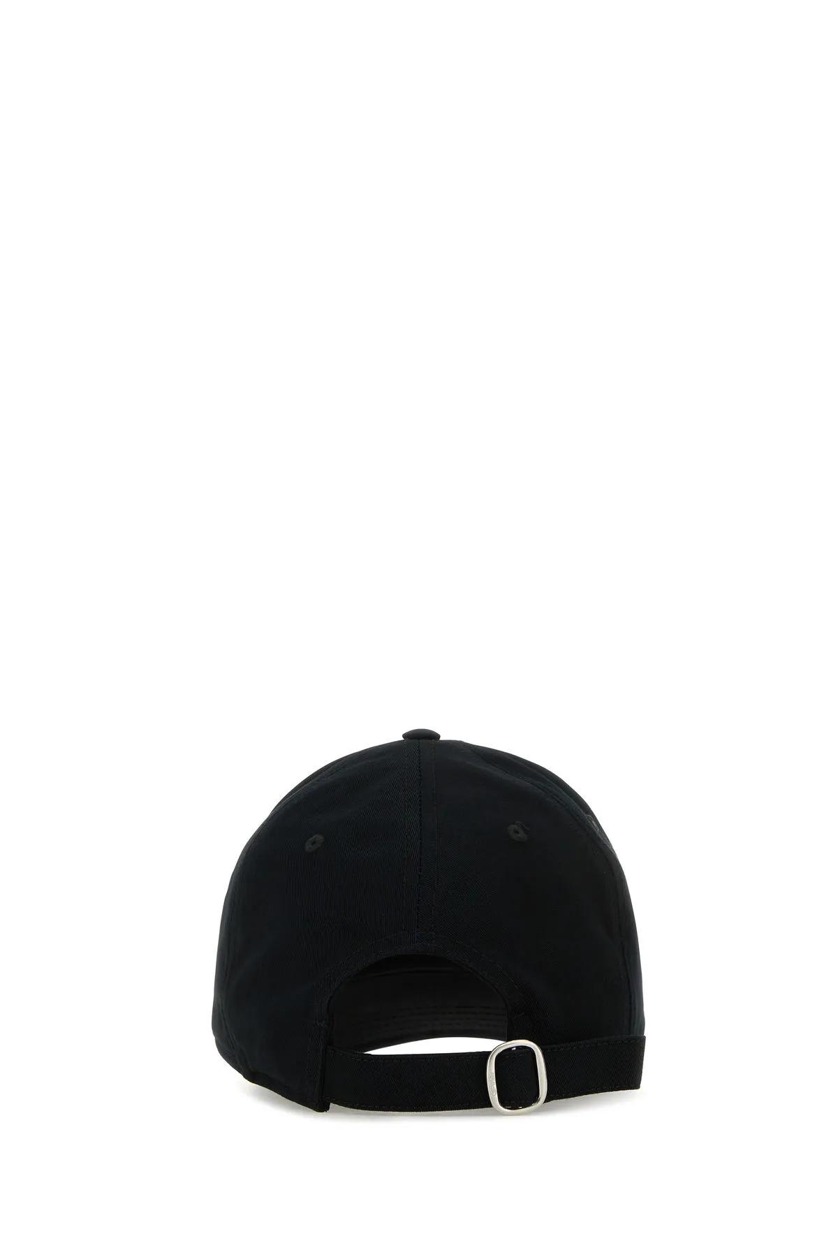 Shop Off-white Black Cotton Baseball Cap In Black - White