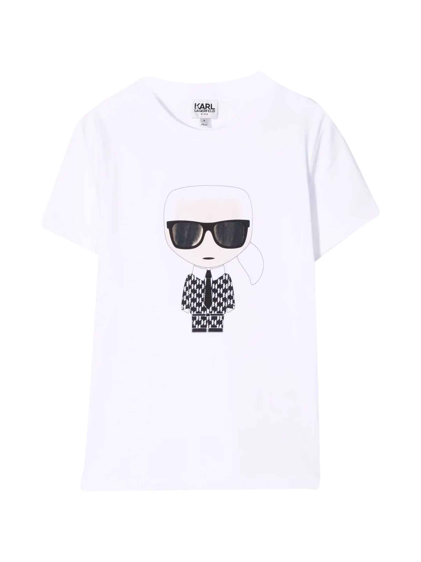 Karl Lagerfeld Kids White T-shirt Boy