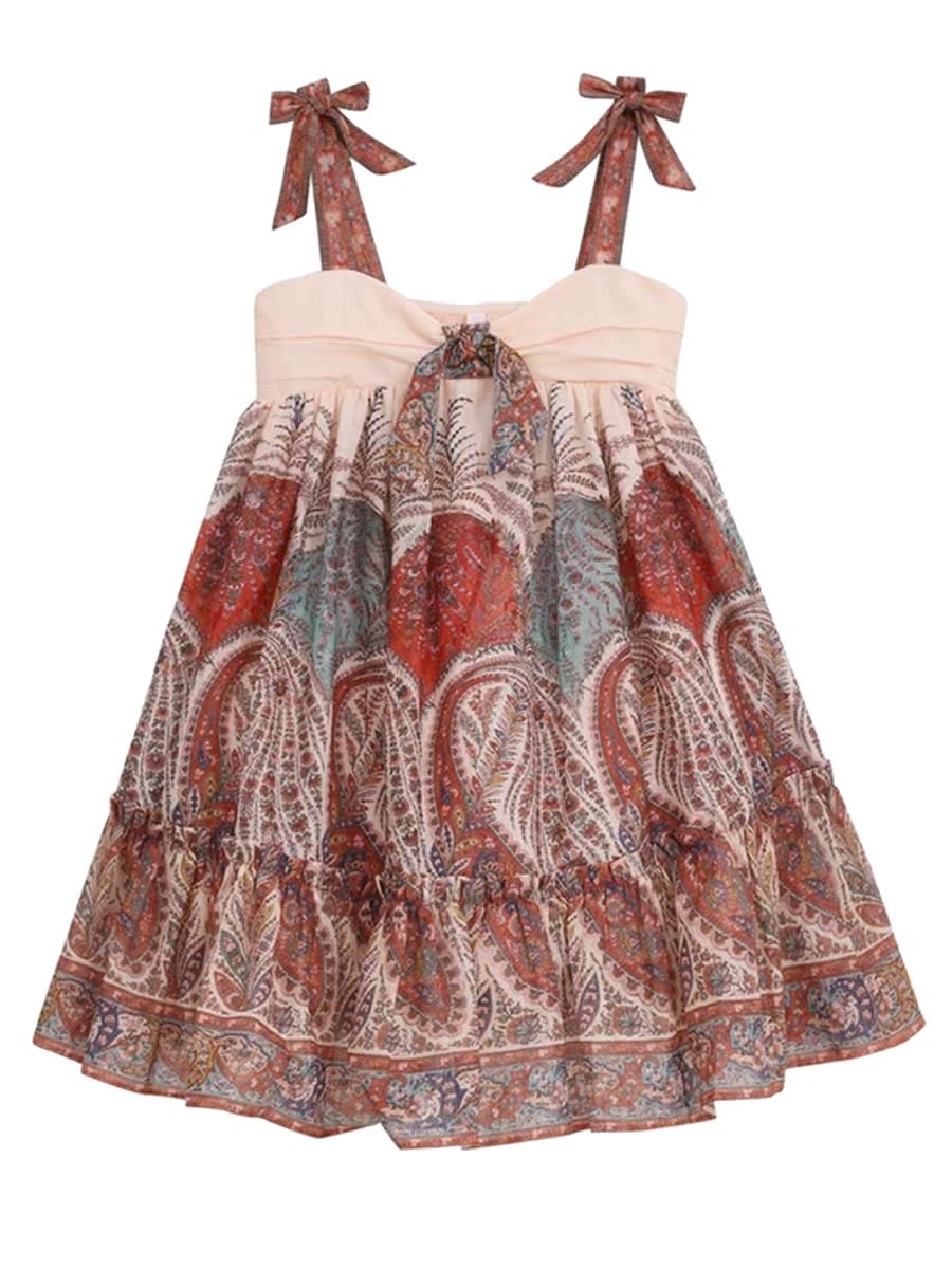 Zimmermann Kids' Dress In Brown