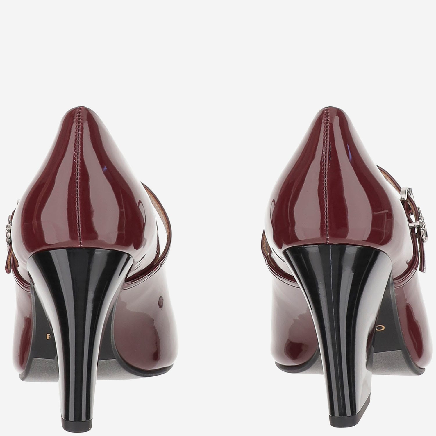 Pinko 80mm Patent Leather Ankle-strap Pumps In Red