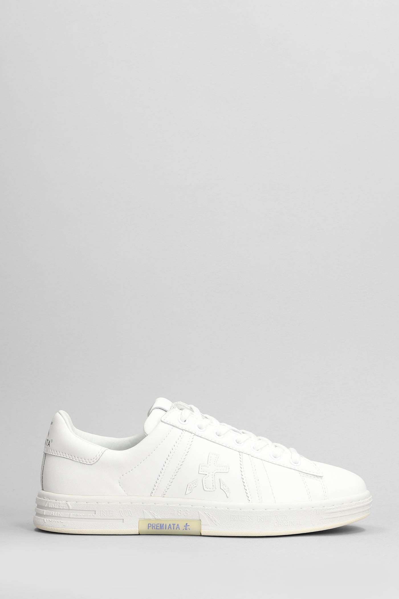 Premiata Russell Trainers In White Leather