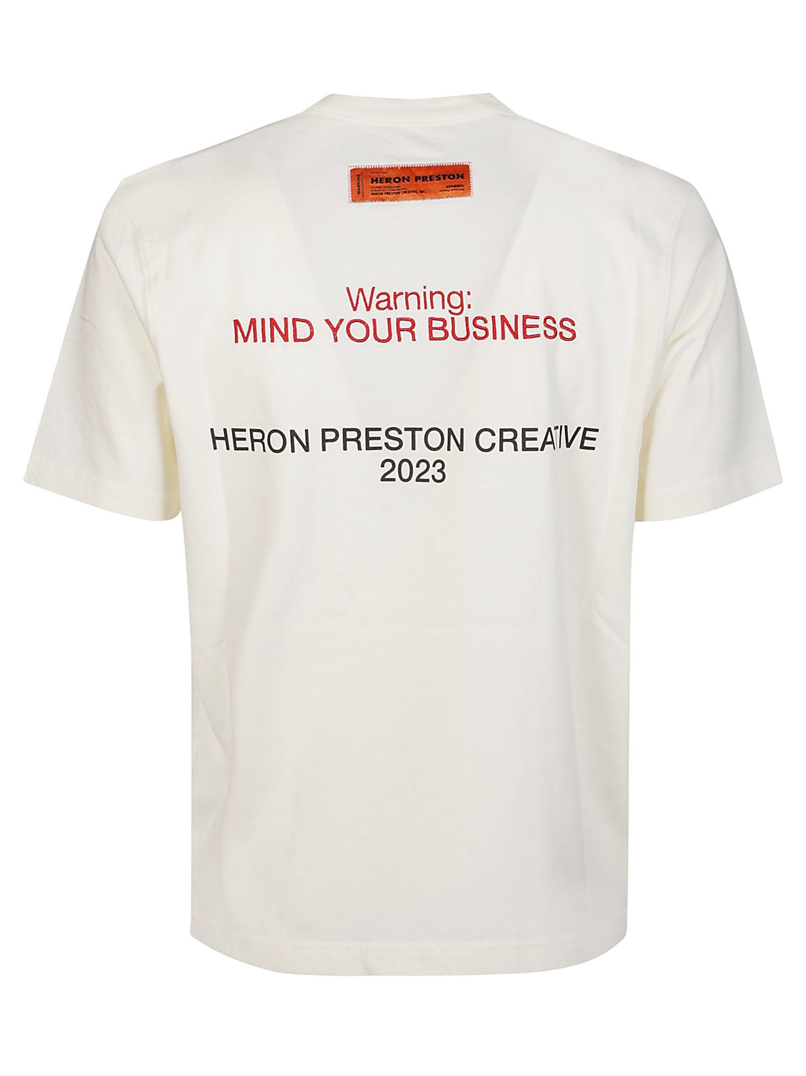 Shop Heron Preston H.p.c. Security T-shirt In Ivory Black