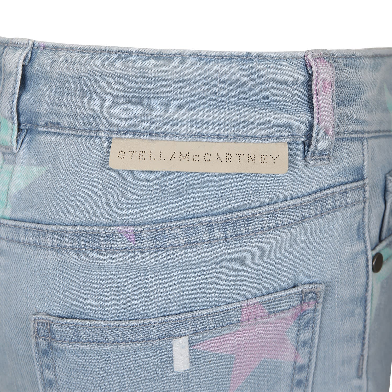 Shop Stella Mccartney Denim Shorts For Girl With All-over Stars