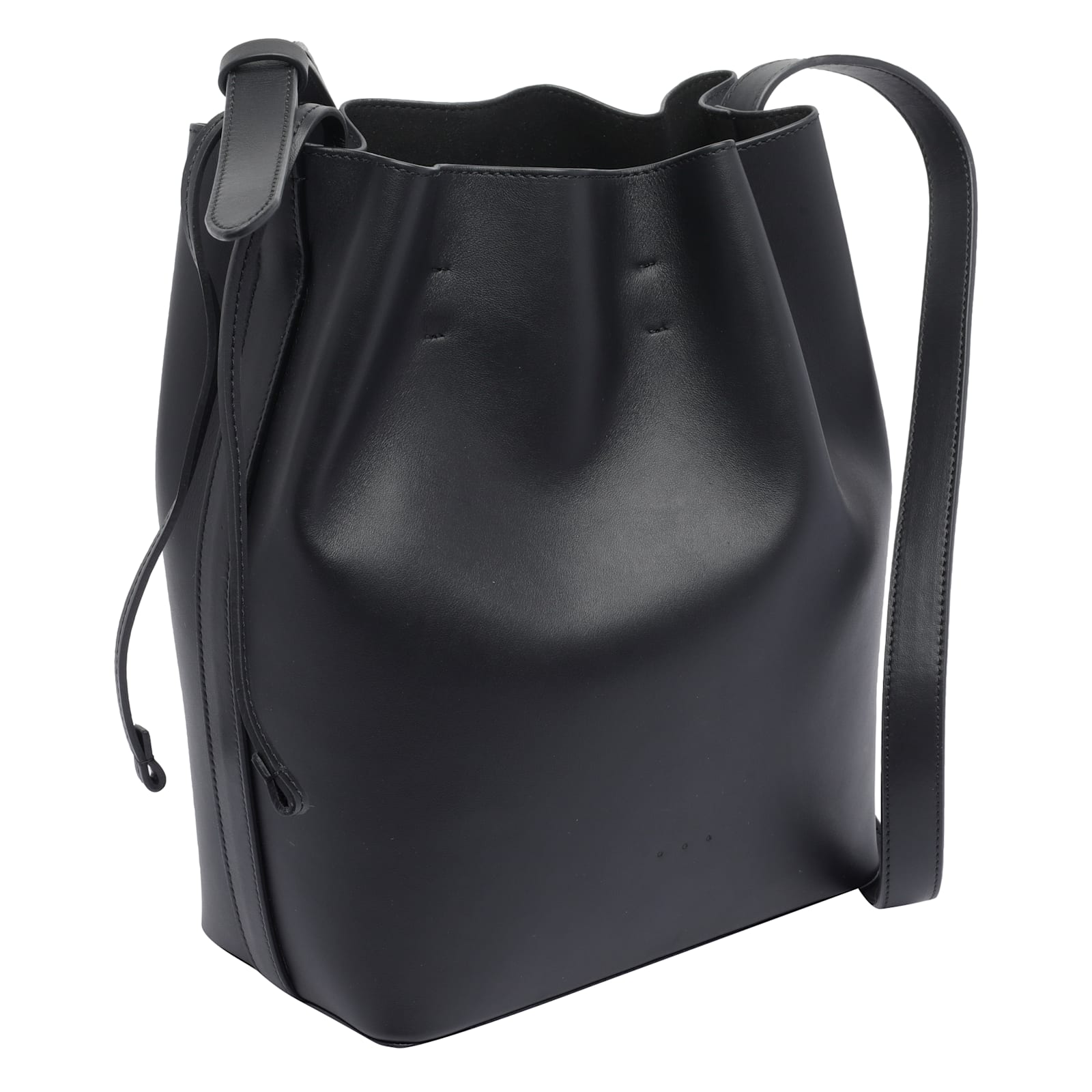 Aesther Ekme Medium Marin Supple Bucket Bag In Black