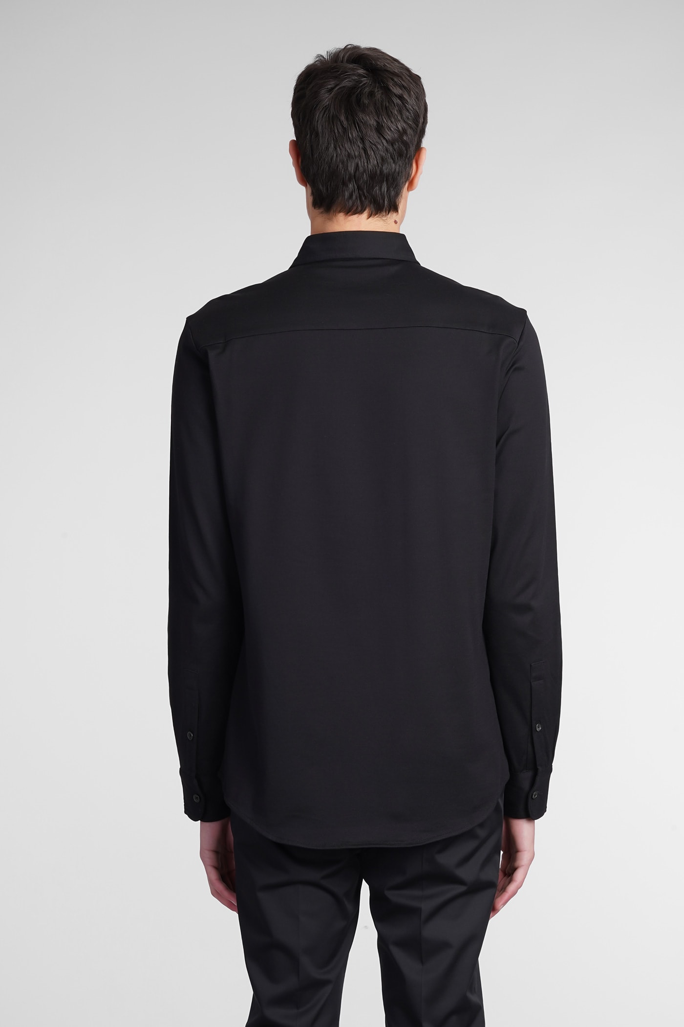 Shop Roberto Collina Shirt In Black Cotton