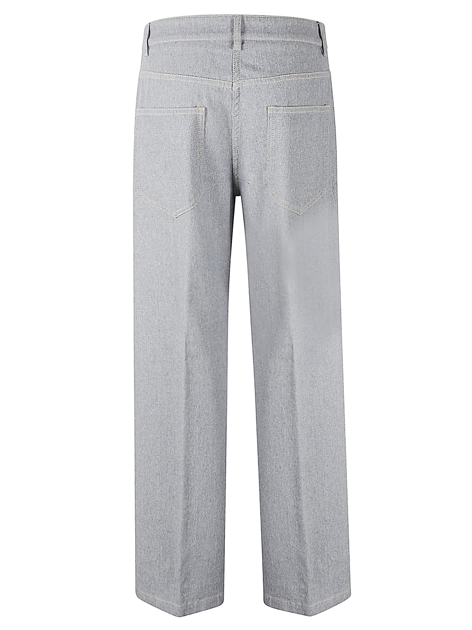 Seventy Buttoned Straight Trousers In Ivory