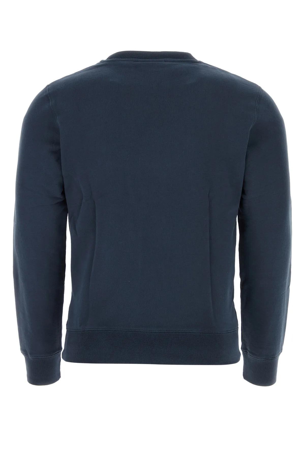 Shop Maison Kitsuné Midnight Blue Cotton Sweatshirt In Navy