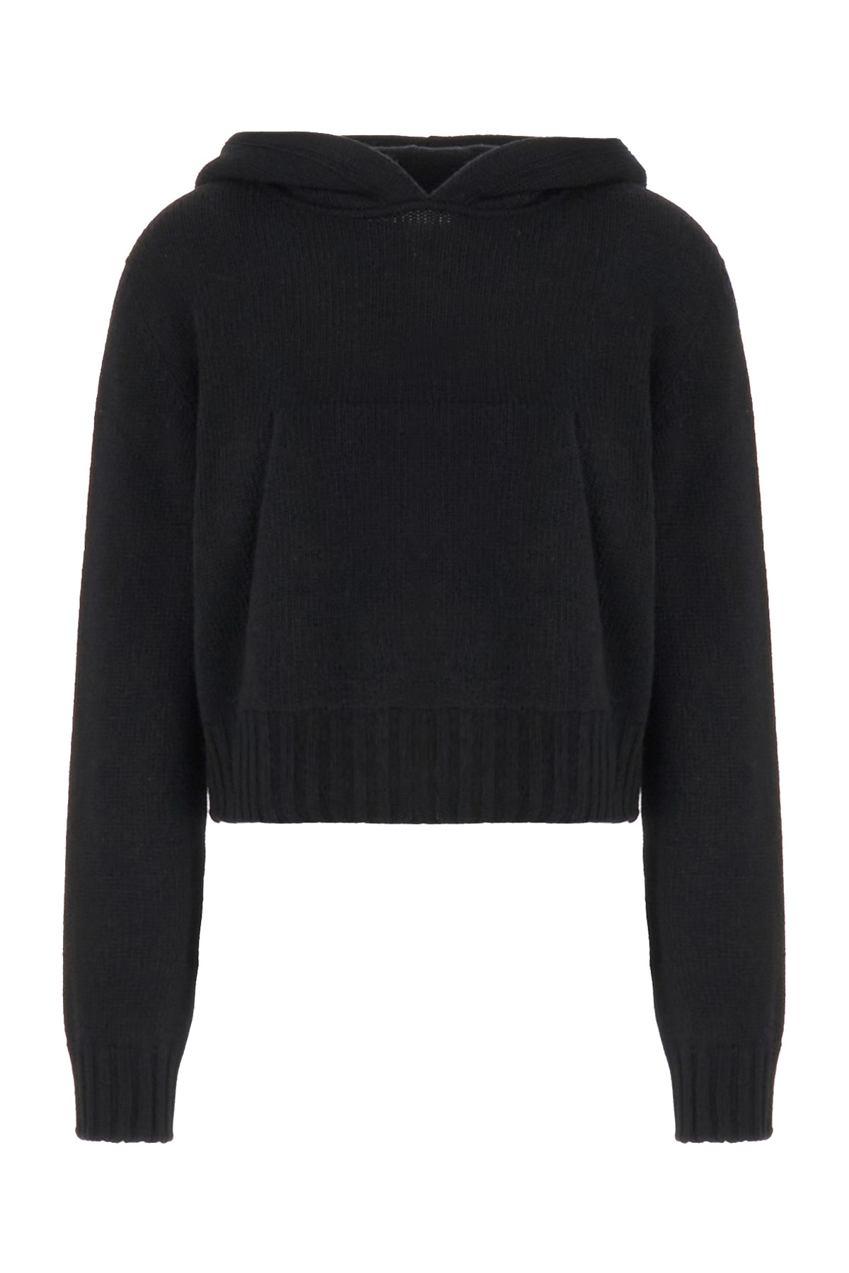 Palm Angels Black Wool Blend Sweatshirt