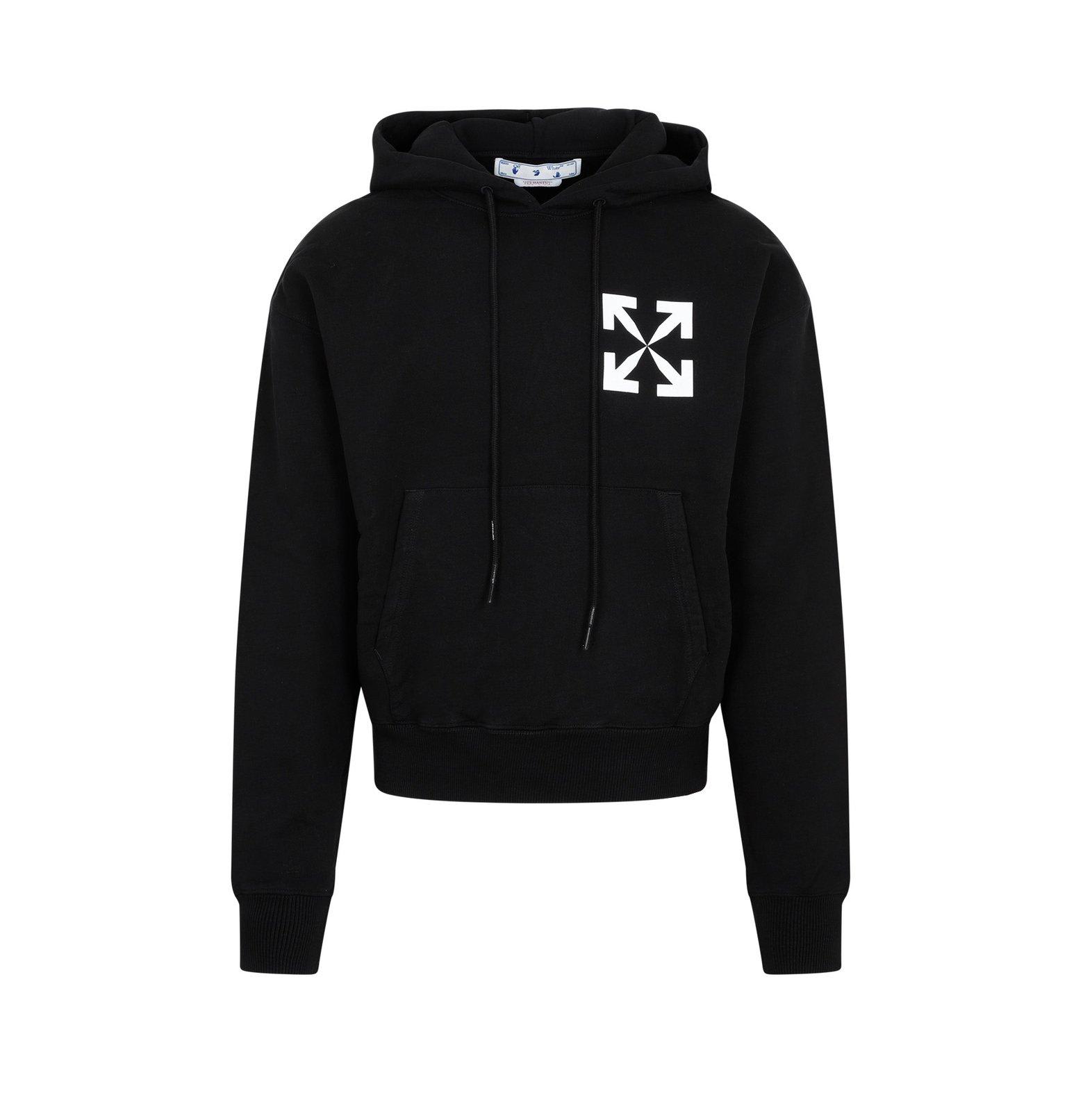 Off-White Logo Printed Drawstring Hoodie