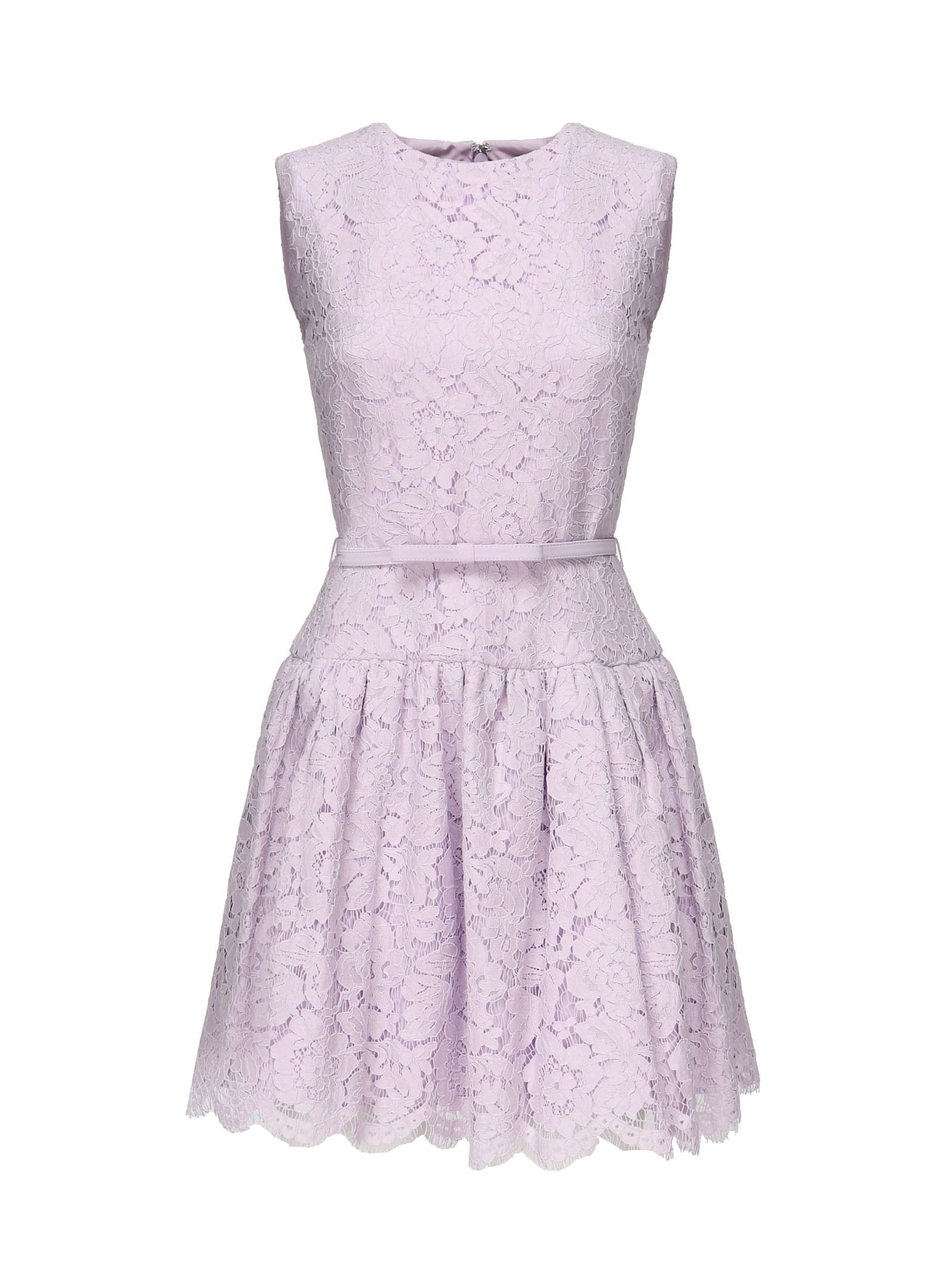 Self-portrait Lace Mini Dress In Purple