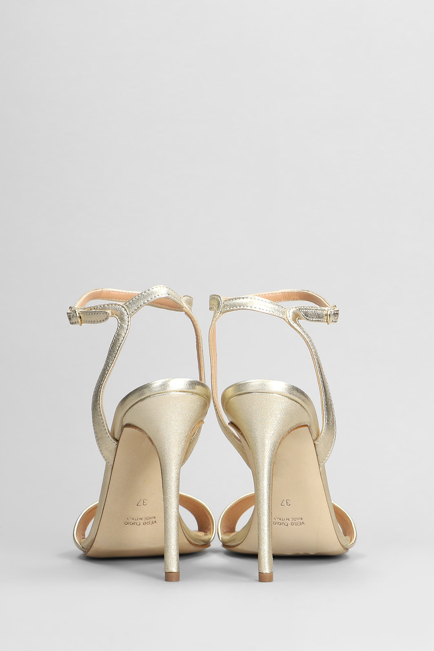 The Seller Sandals In Platinum Leather