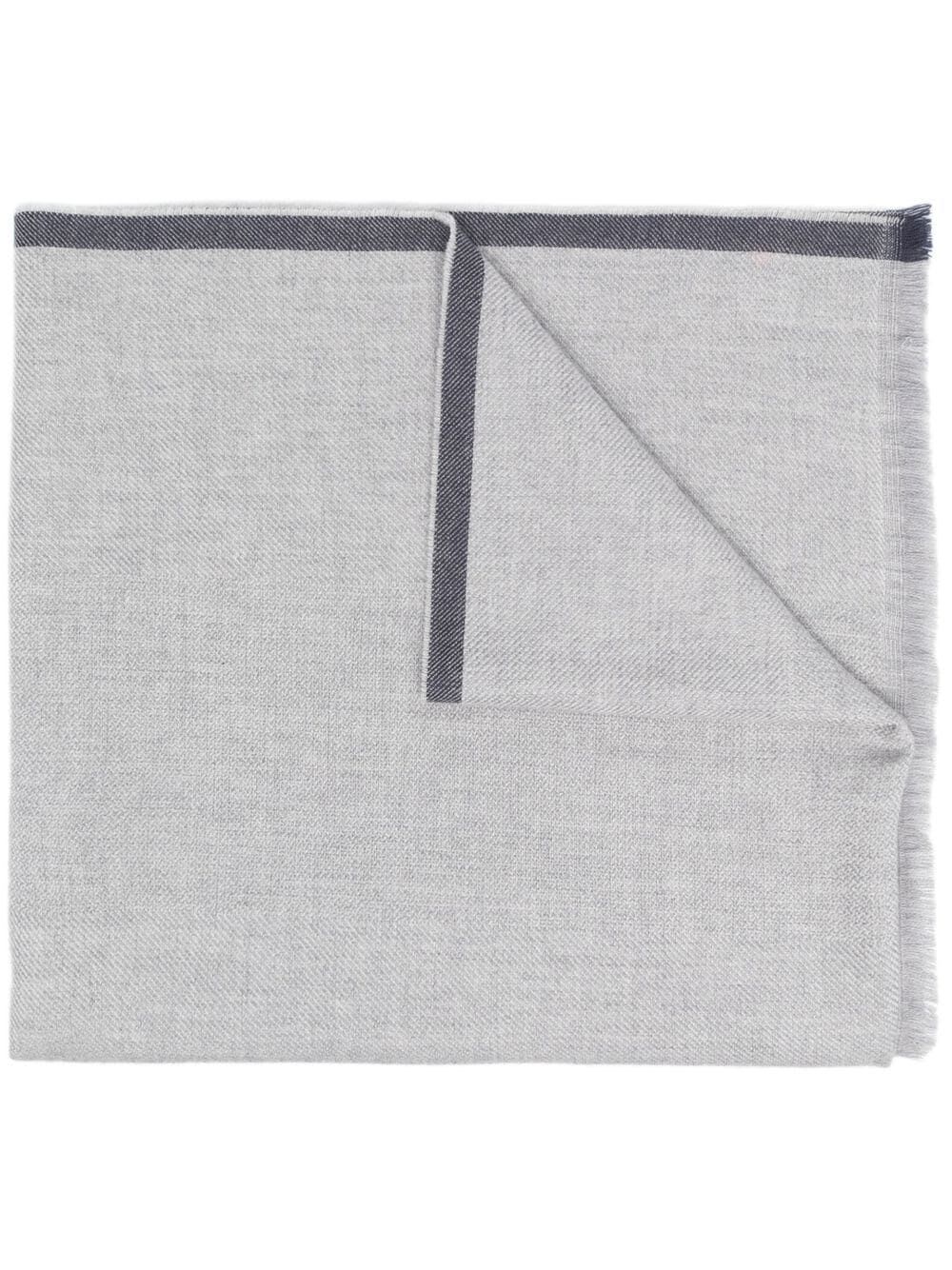 Brunello Cucinelli Scarf In Pearl Grey Marine Dove Grey