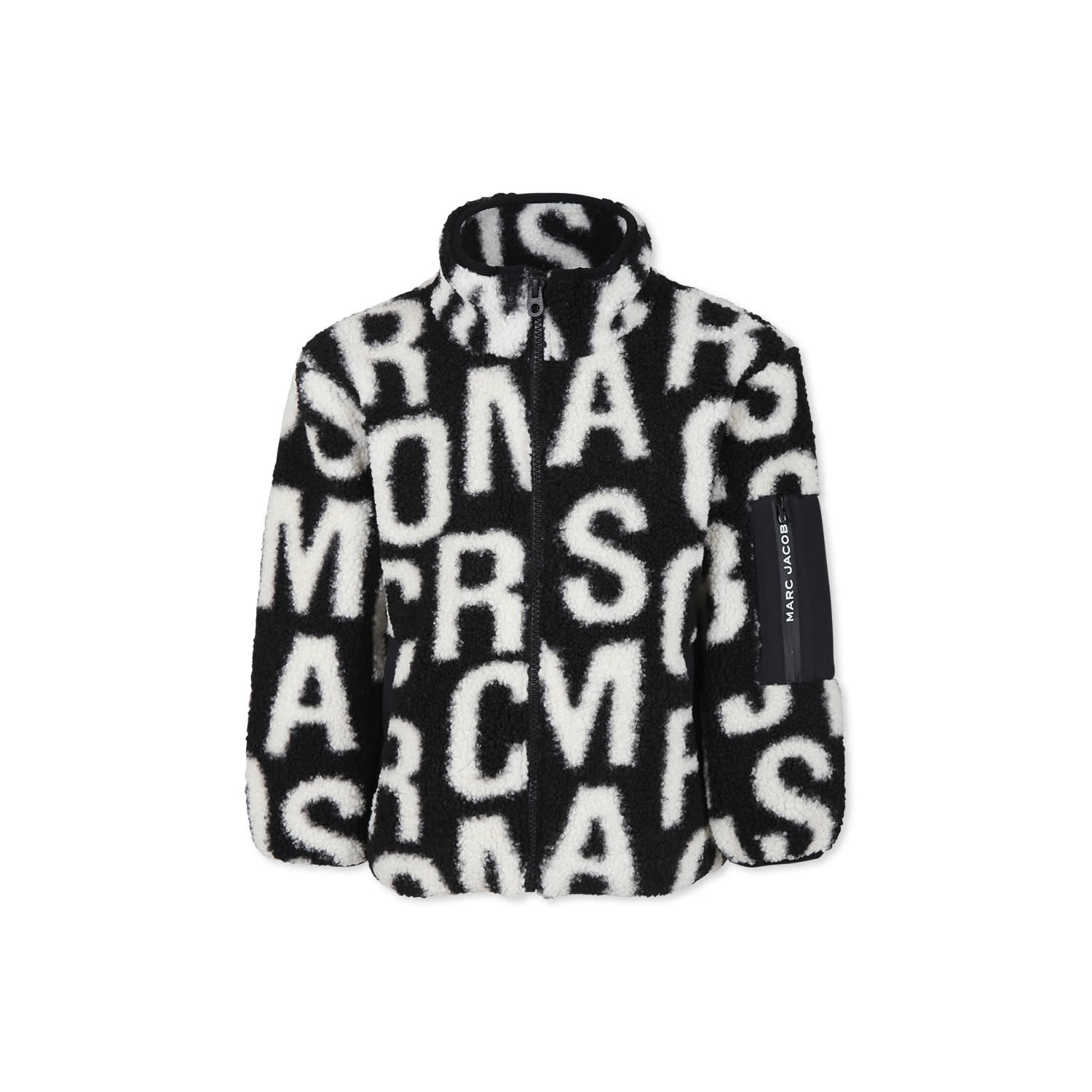 Marc Jacobs Black Sweatshirt For Boy With Monogram In Nero