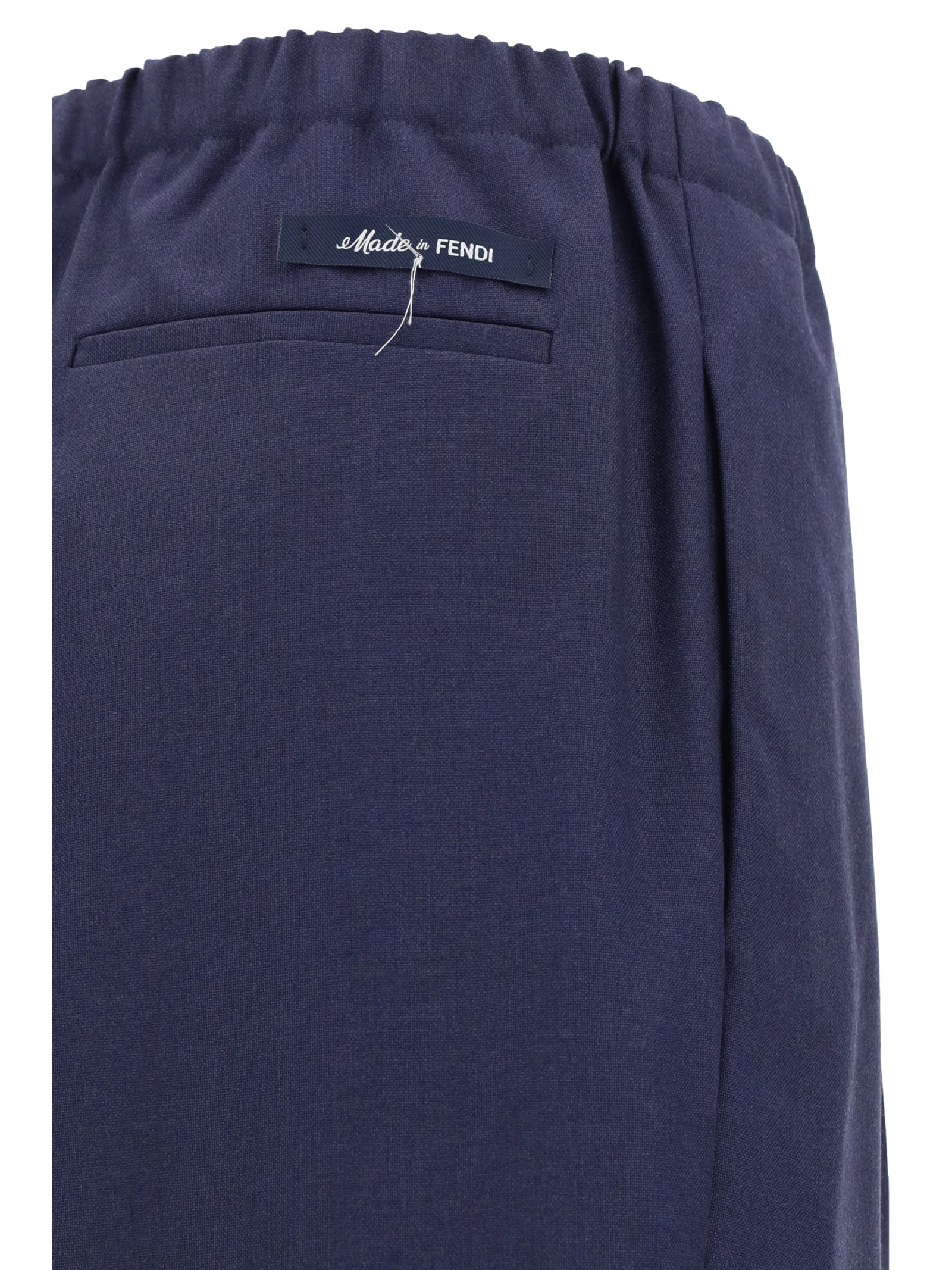 Shop Fendi Pants In Blu
