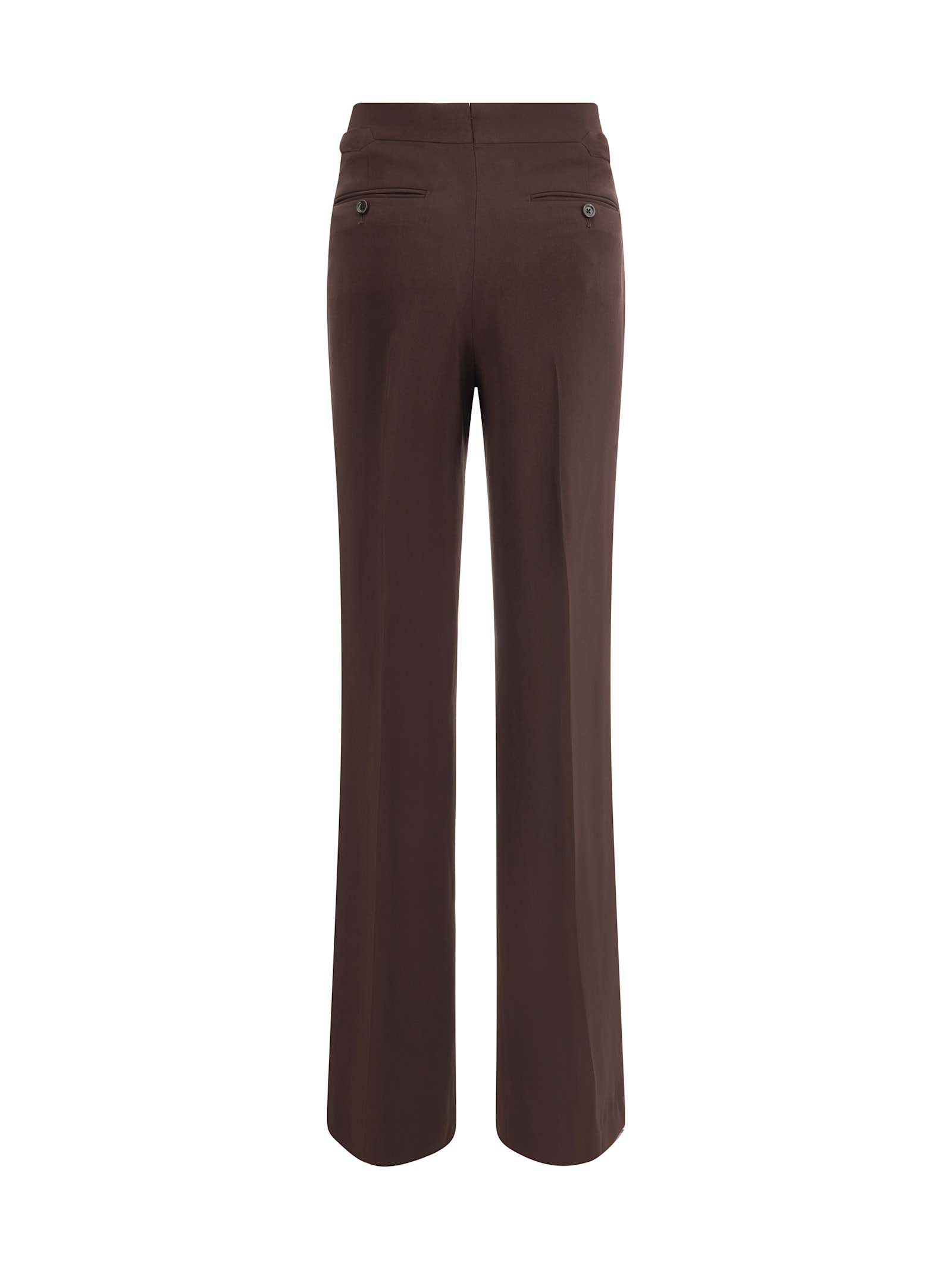 Tom Ford Pleated Wide-leg Trousers In Brown
