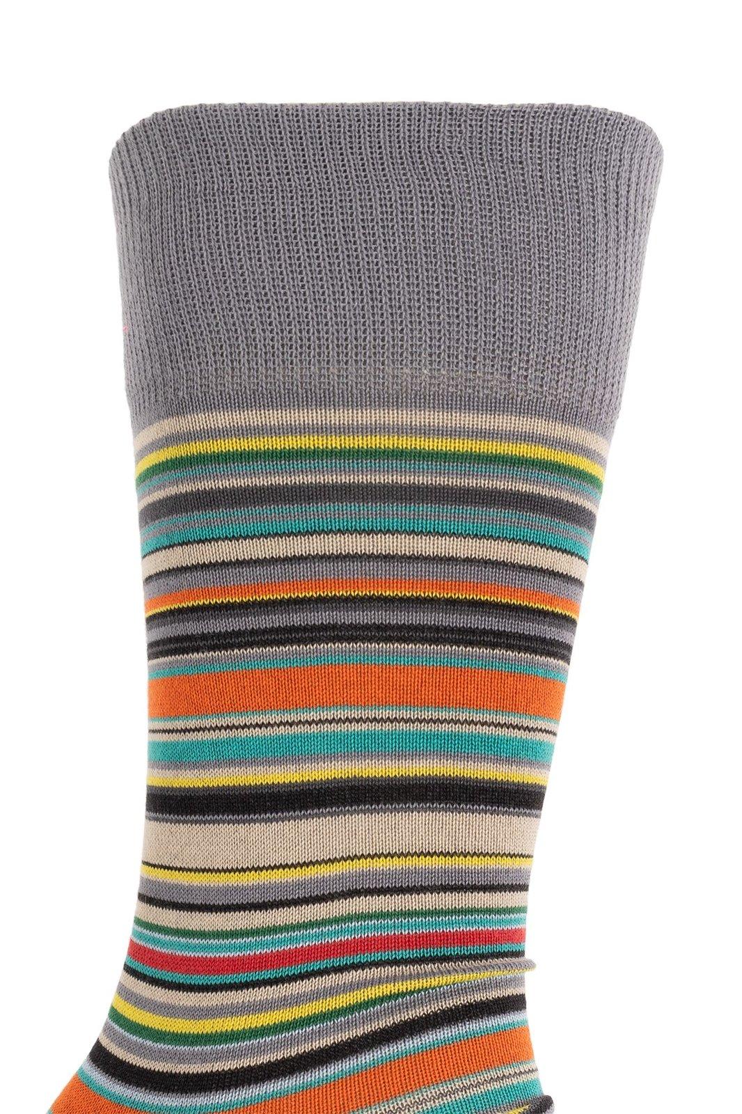 Paul Smith Signature Stripe Socks In Gray