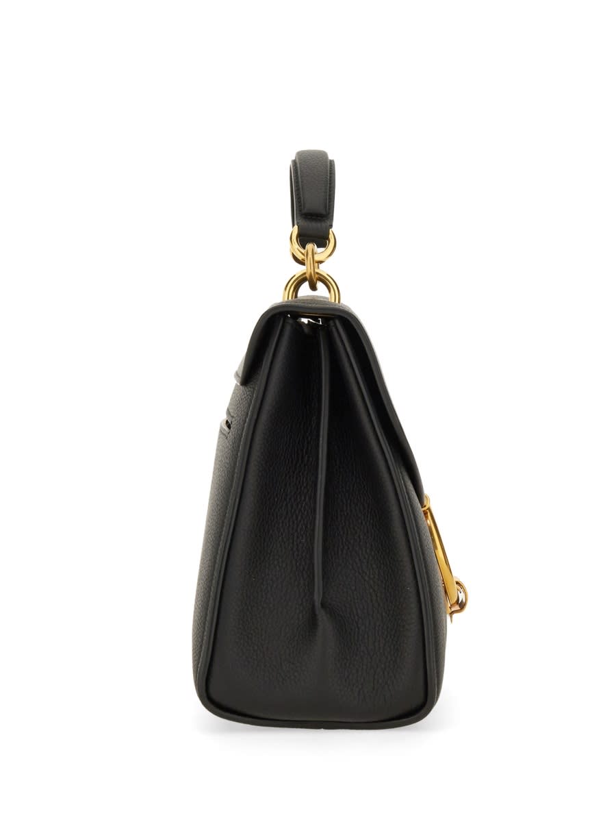 Shop Ferragamo Mini Hooks Handbag In Black