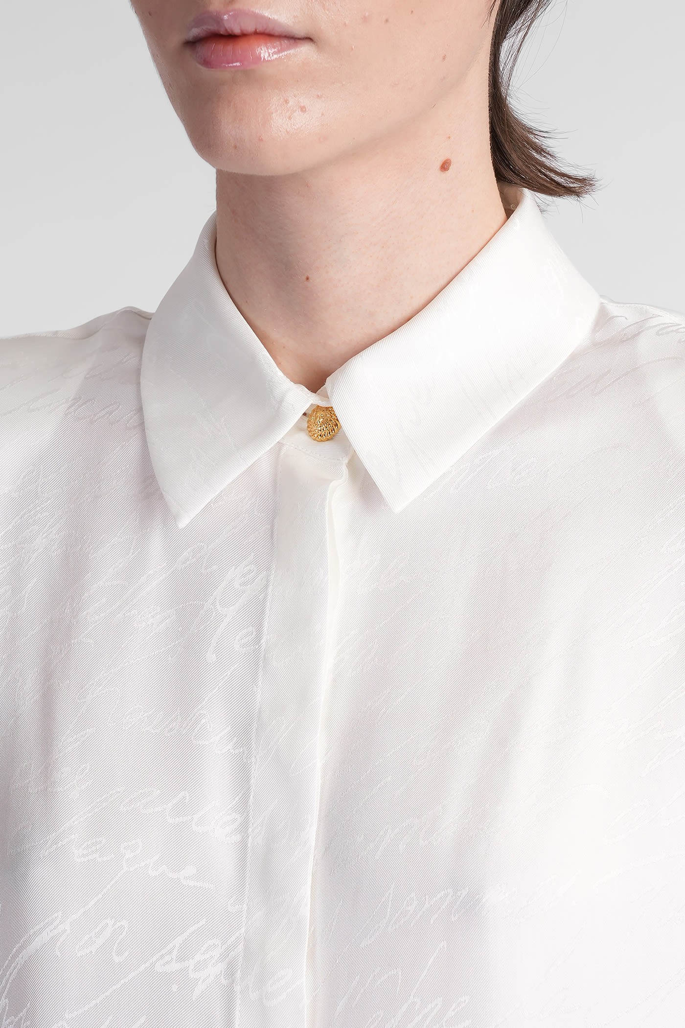 BALMAIN SHIRT IN WHITE VISCOSE 
