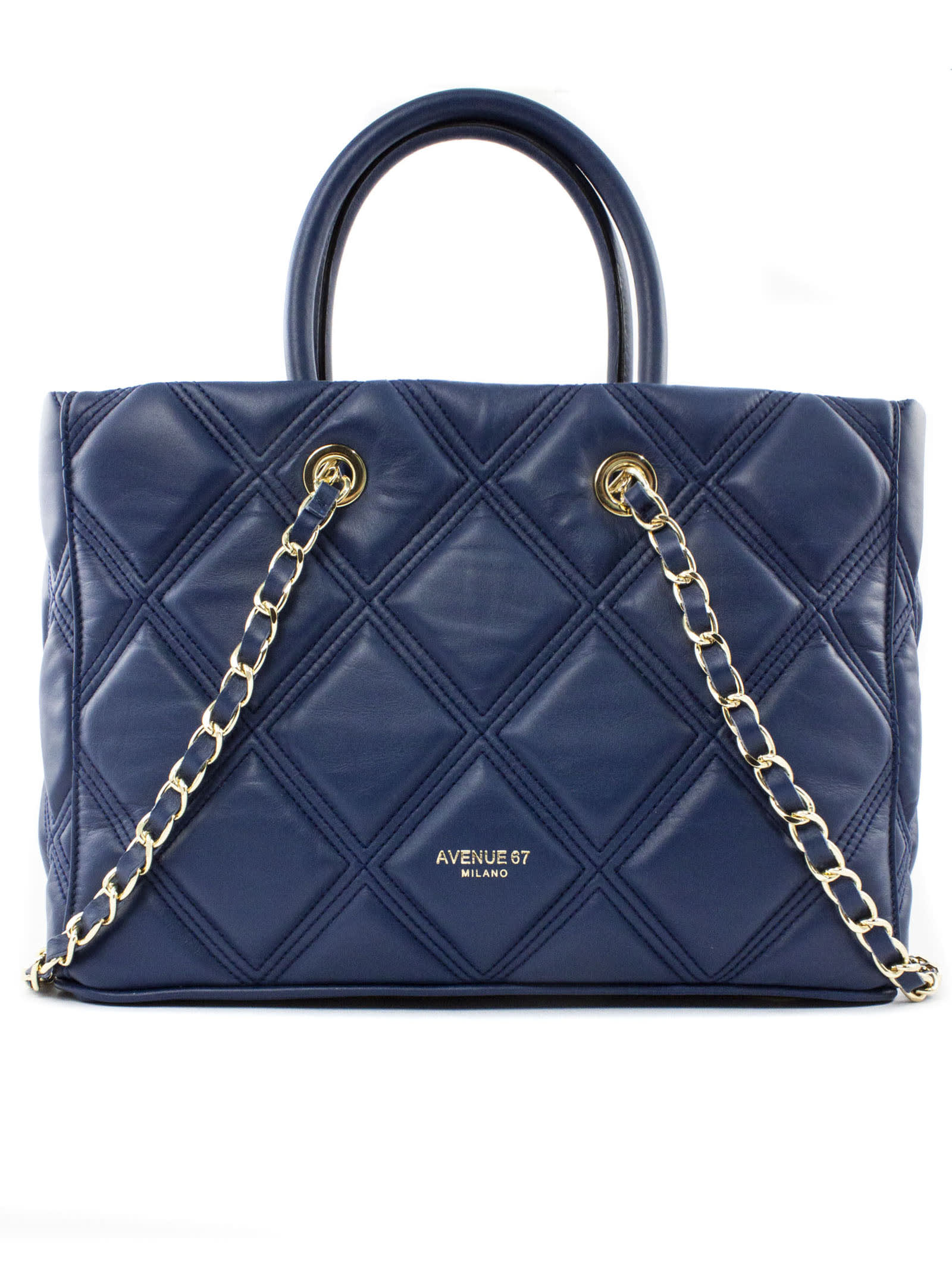 Avenue 67 Leila Blue Leather Shoulder Bag