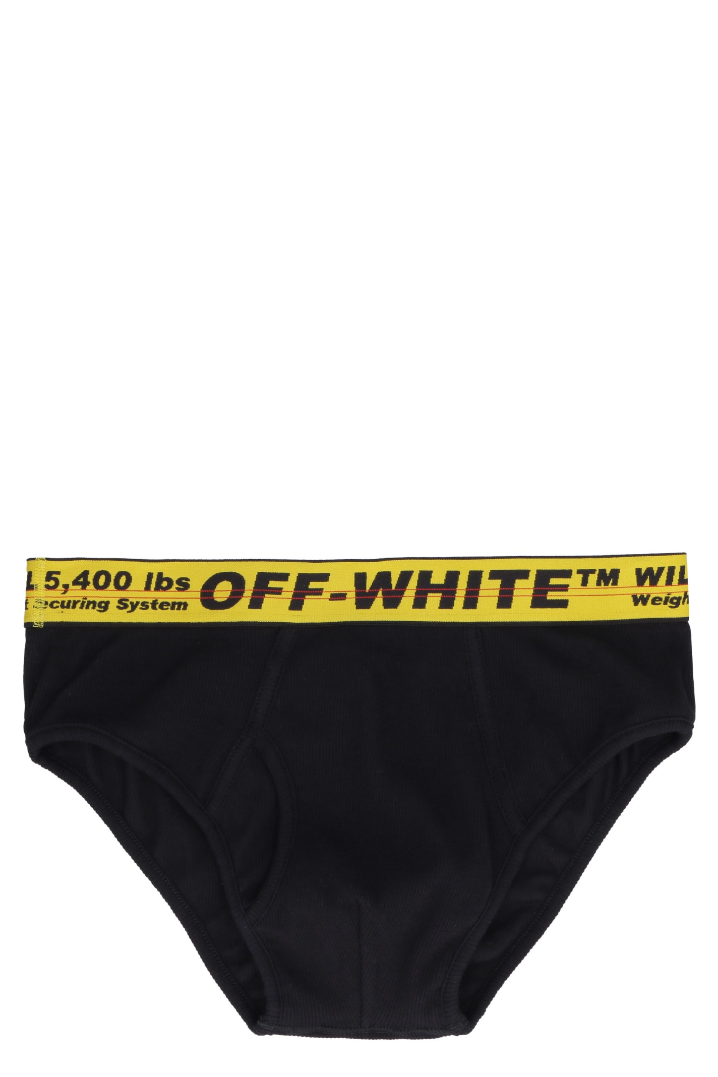 OFF-WHITE LOGOED ELASTIC BAND COTTON BRIEFS,11126635