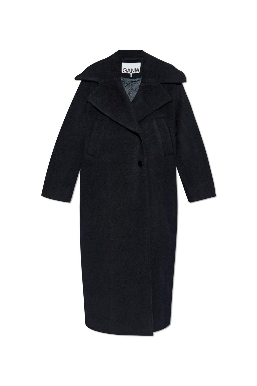 Single Button High Slit Coat