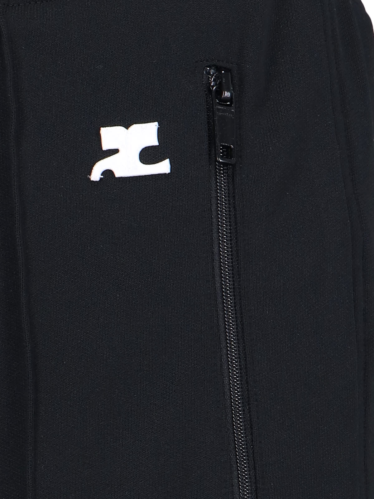 Shop Courrèges Sports Pants Interlock In Black