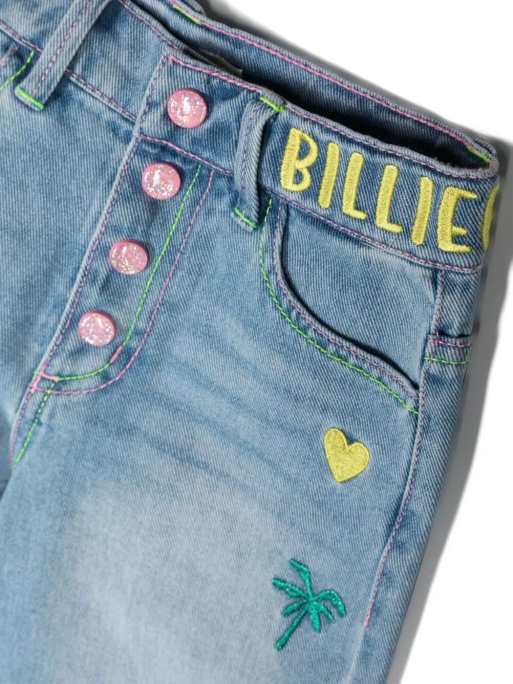 Shop Billieblush Denim Trousers In Double Stone Bleach