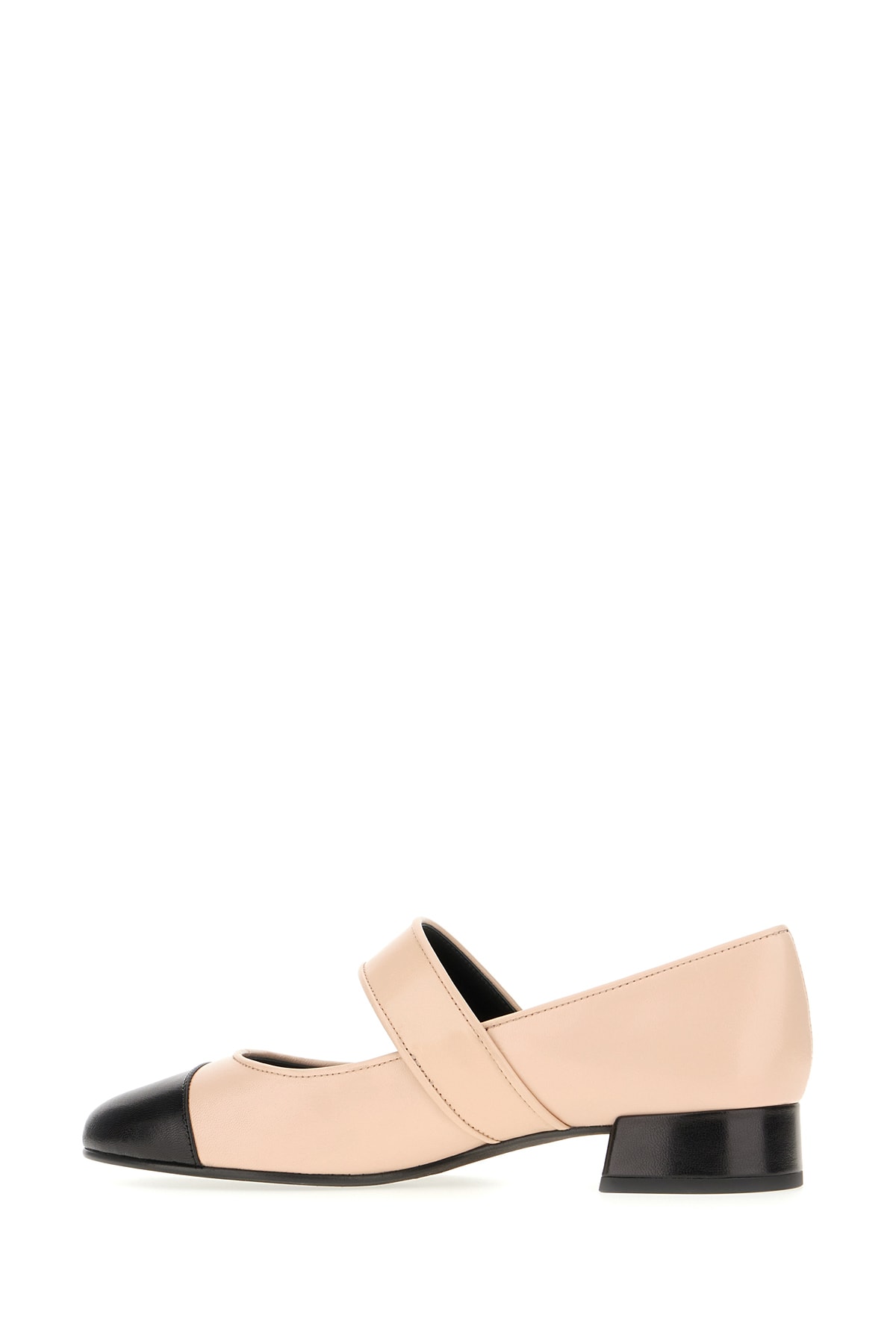 Shop Tory Burch Two-tone Leather Mary Jane Ballerinas In Rose Pink Perfect Black