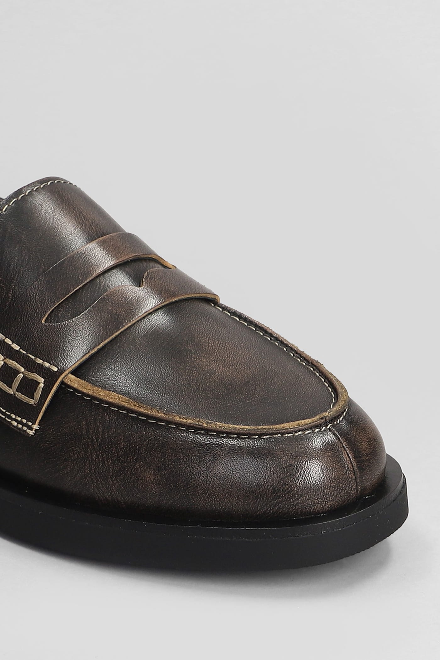 Shop Ash Winona Loafers In Black Leather