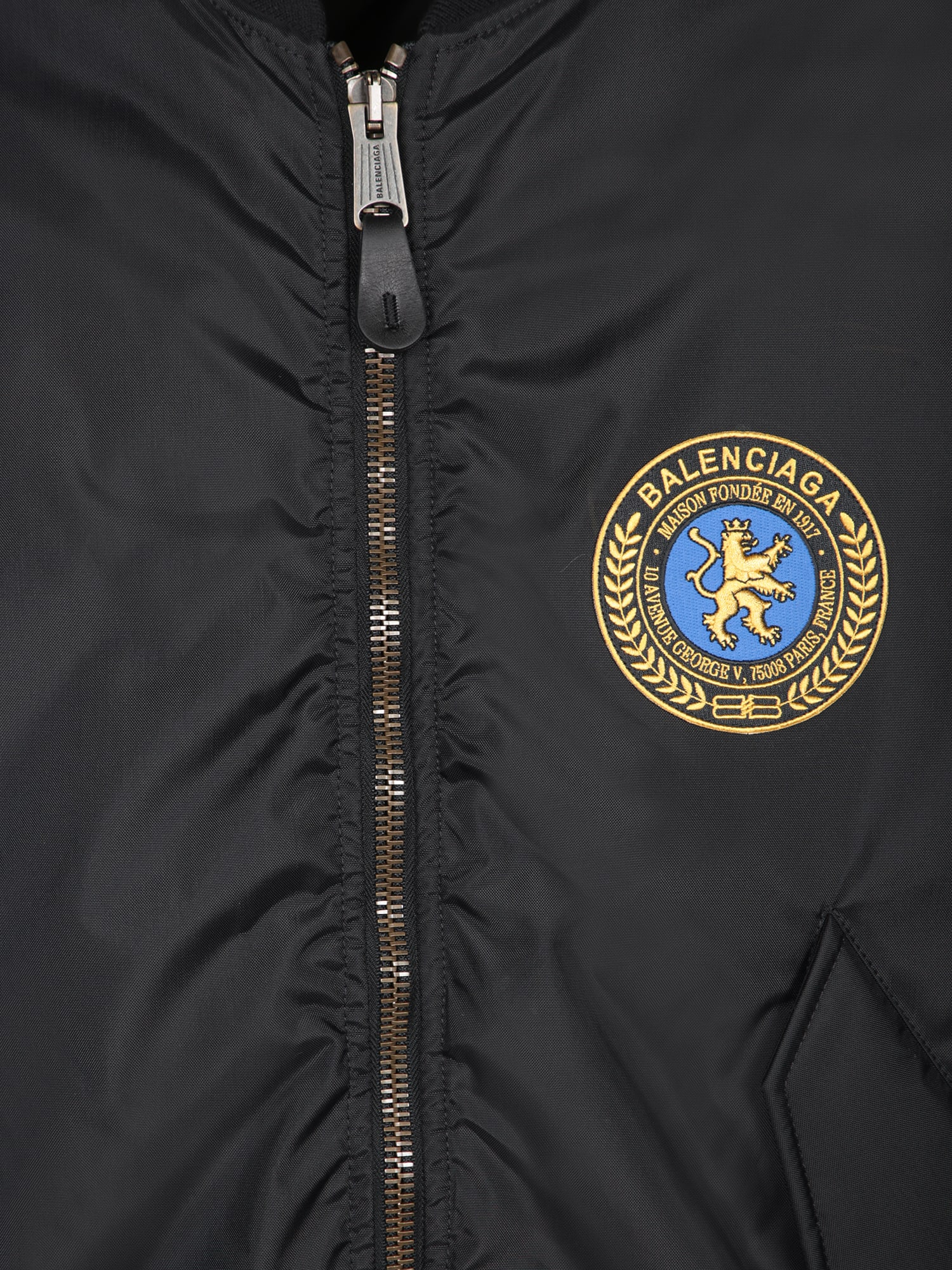 Balenciaga Bomber Jacket In Technical Fabric In Black